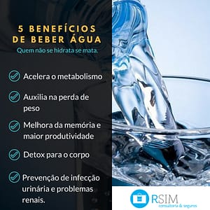 5 Benefícios de beber água